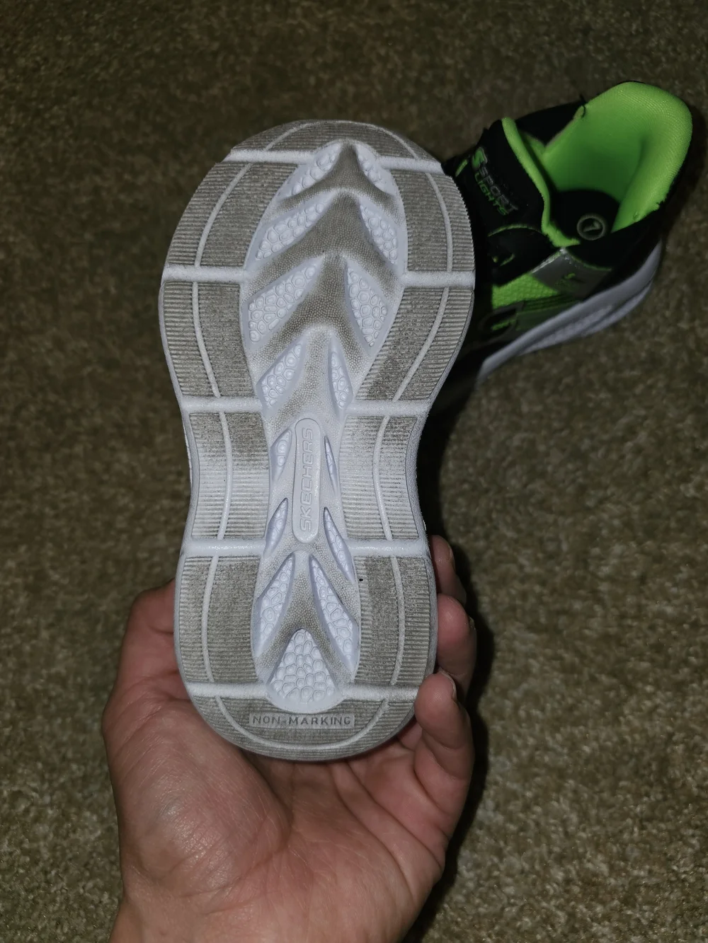 Kids Neon Green & Black Athletic Sneakers - Sport Design